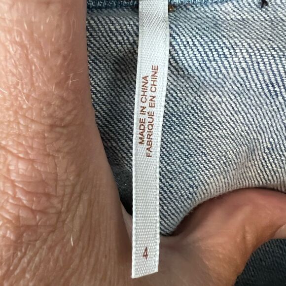 Free People front snap jean skirt - Picture 7 of 7
